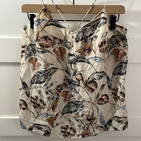 MADEWELL | GUC Strappy Flowy Fall Colored Botanical Tank Top L - Picture 2 of 7